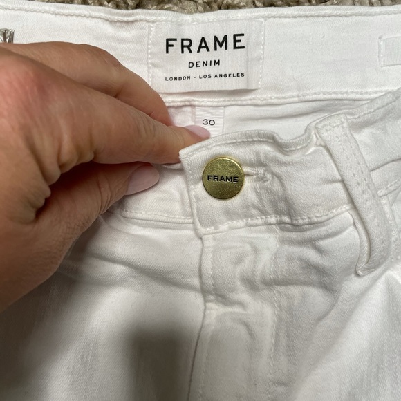 Frame Jeans white Le High Straight Jeans size 30 - Picture 2 of 11